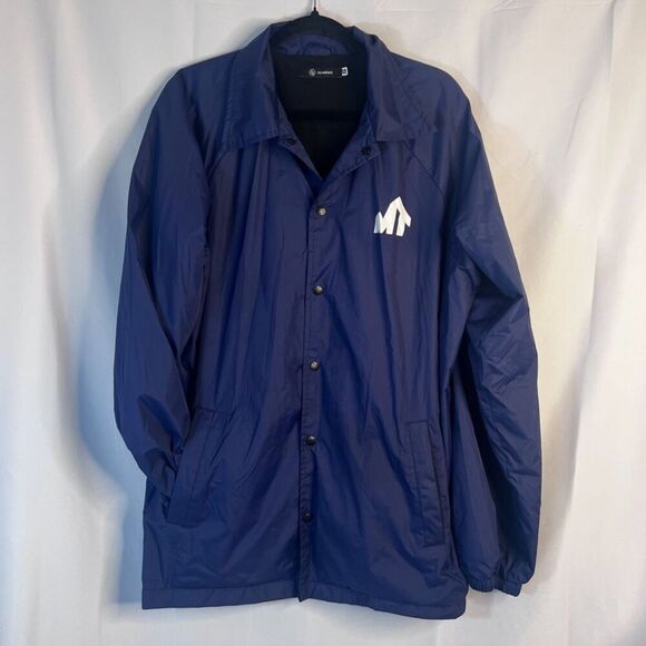CG Habitats Navy Blue Snap Button Up "MT Terrain Parks" Windbreaker Size XL - Picture 12 of 12